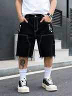 Short en jean homme ample