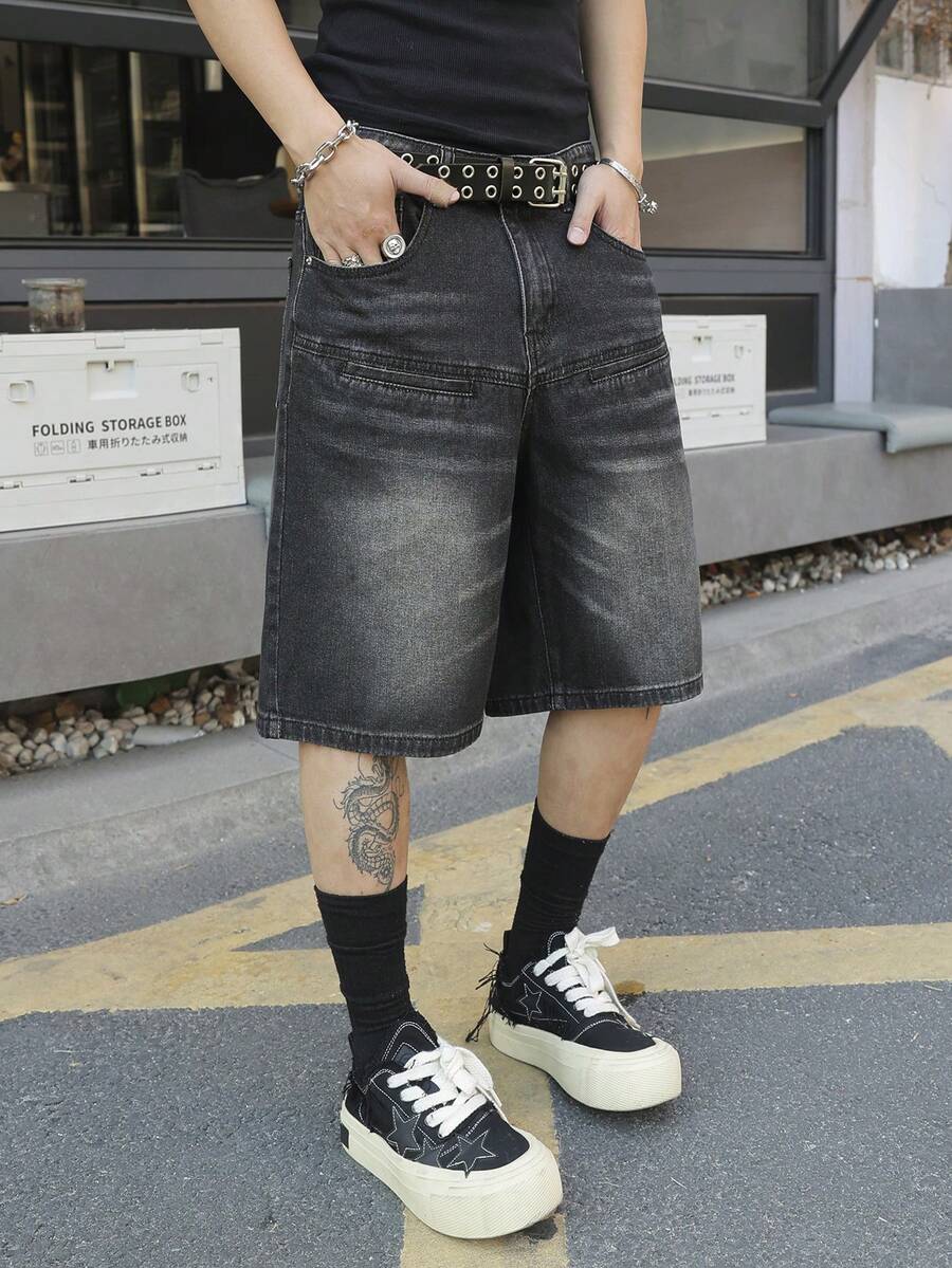 Short en jean homme ample