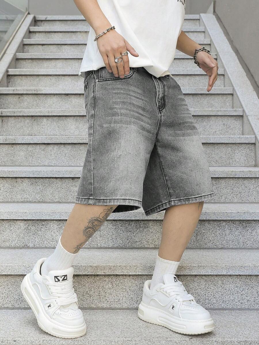 Short en jean homme ample