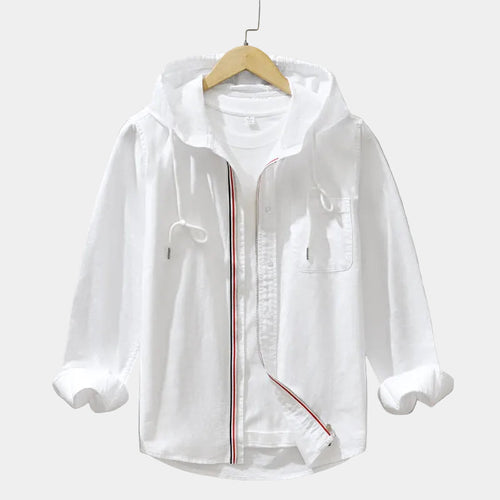 Chemise homme zippée à capuche