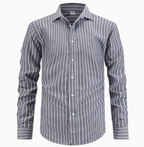 Chemise homme rayée manches longues