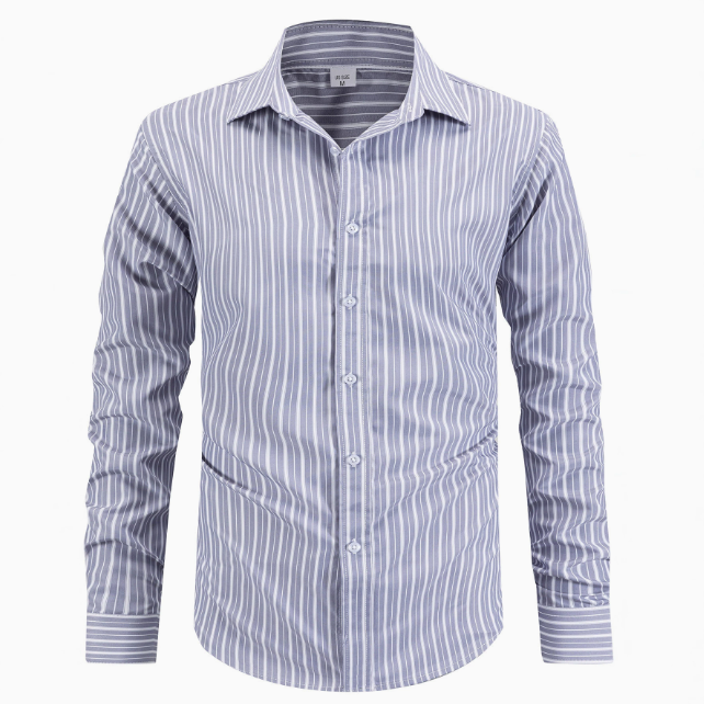 Chemise homme rayée manches longues