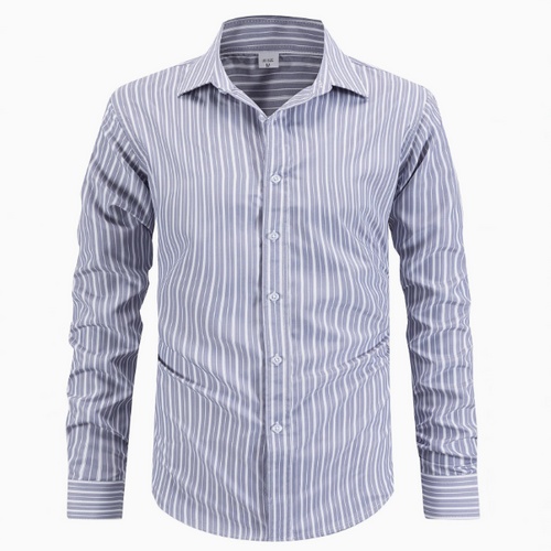 Chemise homme rayée manches longues