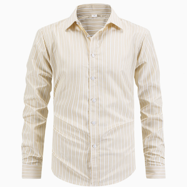 Chemise homme rayée manches longues