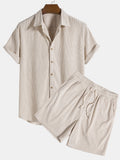 Ensemble homme texturé manches courtes