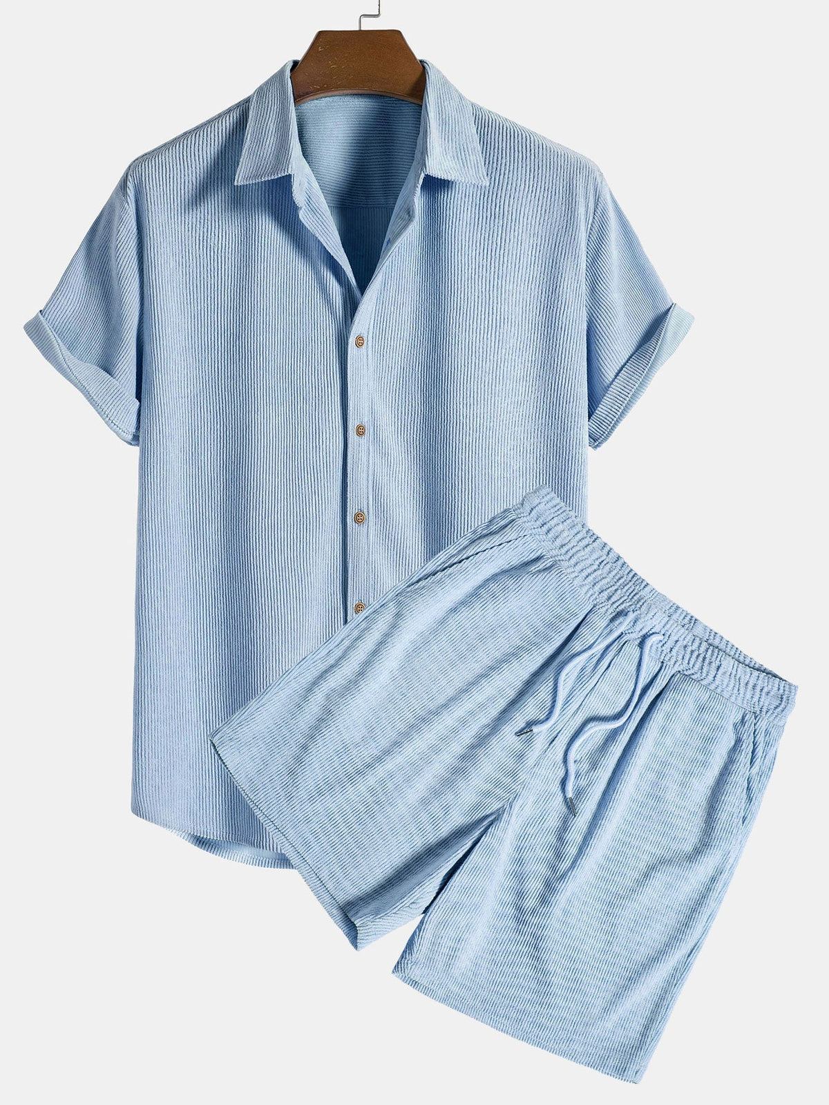 Ensemble homme texturé manches courtes