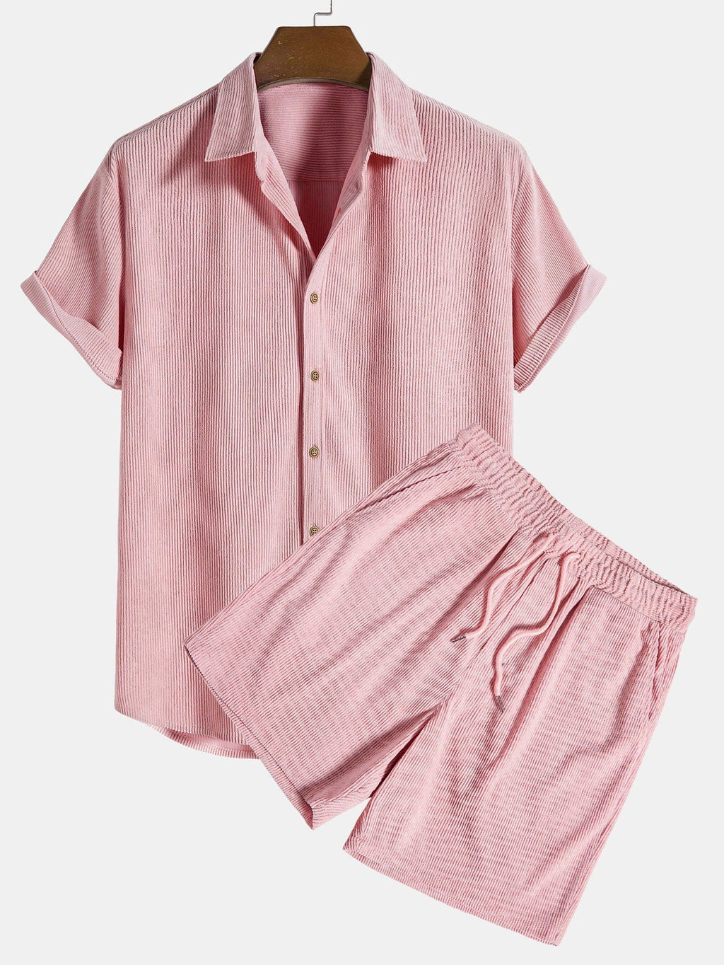 Ensemble homme texturé manches courtes