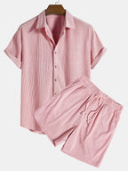 Ensemble homme texturé manches courtes