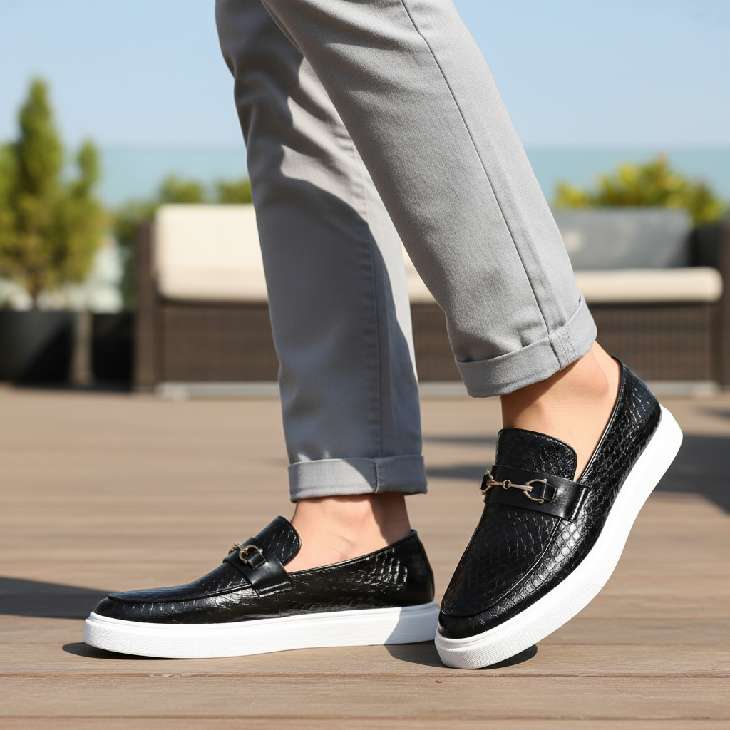Mocassins homme embossés