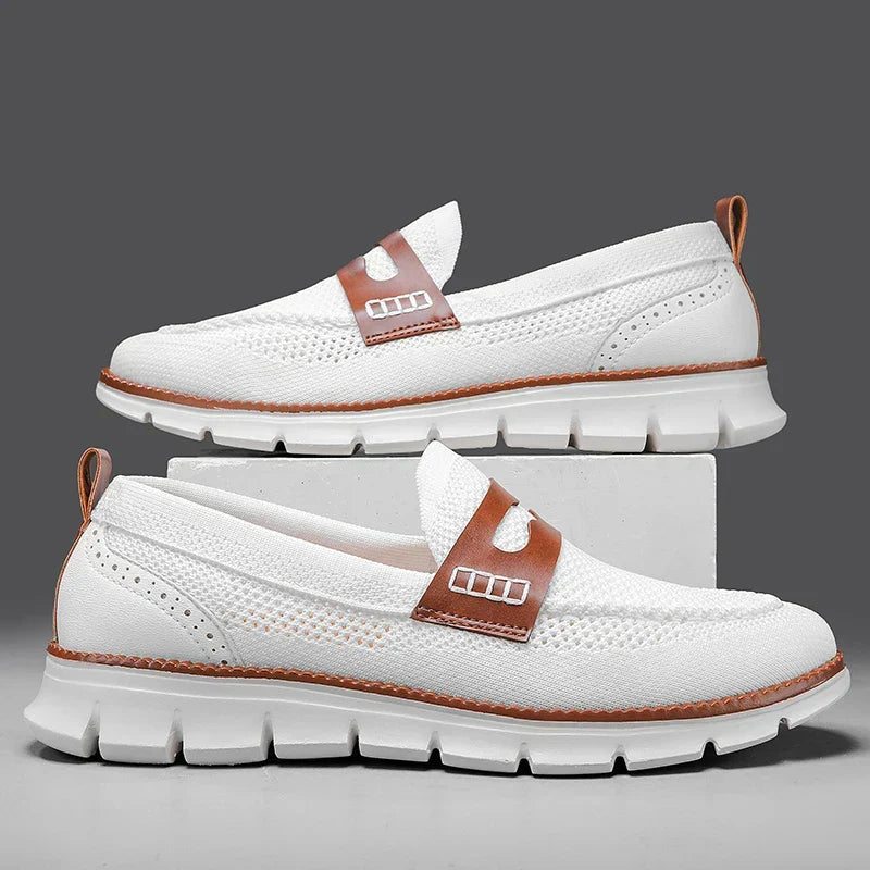 Mocassins homme en maille