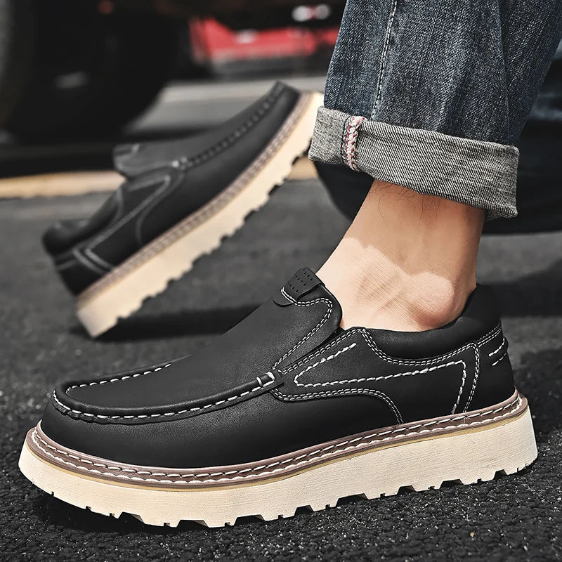 Mocassins homme semelle crantée