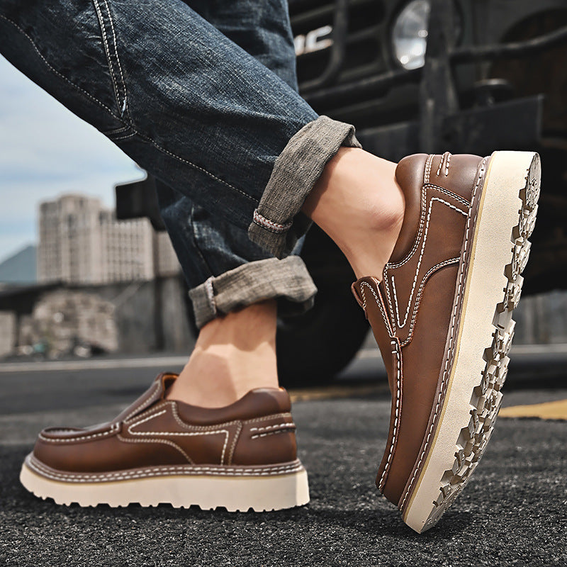 Mocassins homme semelle crantée