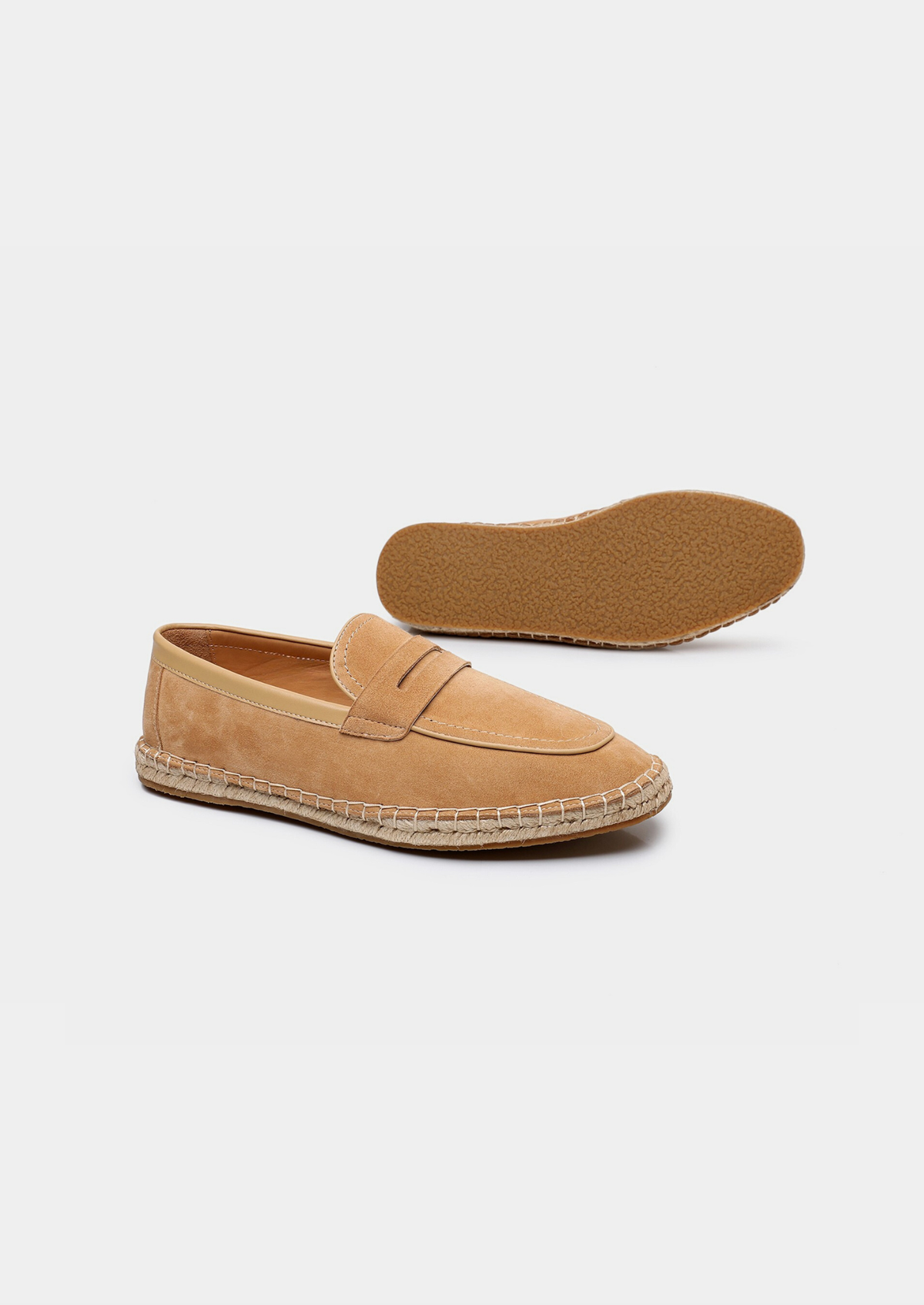 Mocassins homme semelle tressée