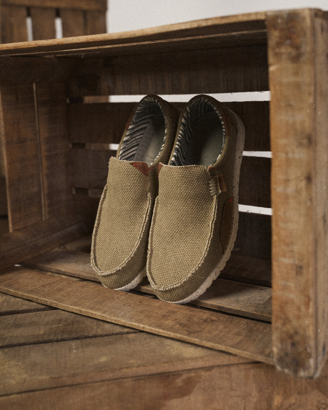 Mocassins homme toile légère