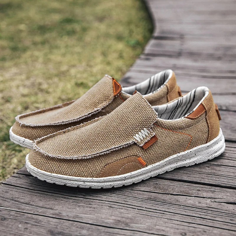 Mocassins homme toile légère