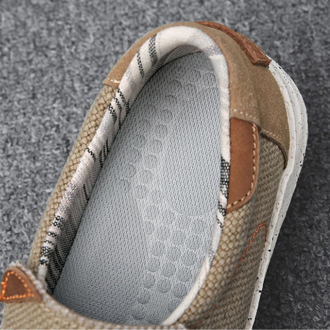 Mocassins homme toile légère