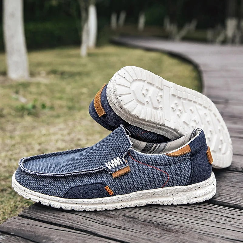 Mocassins homme toile légère