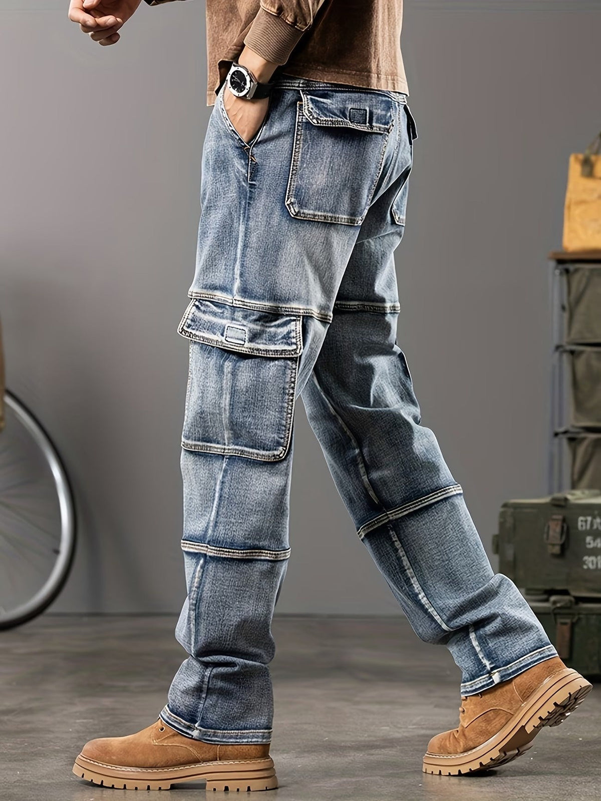 Pantalon Cargo Droite pour Hommes