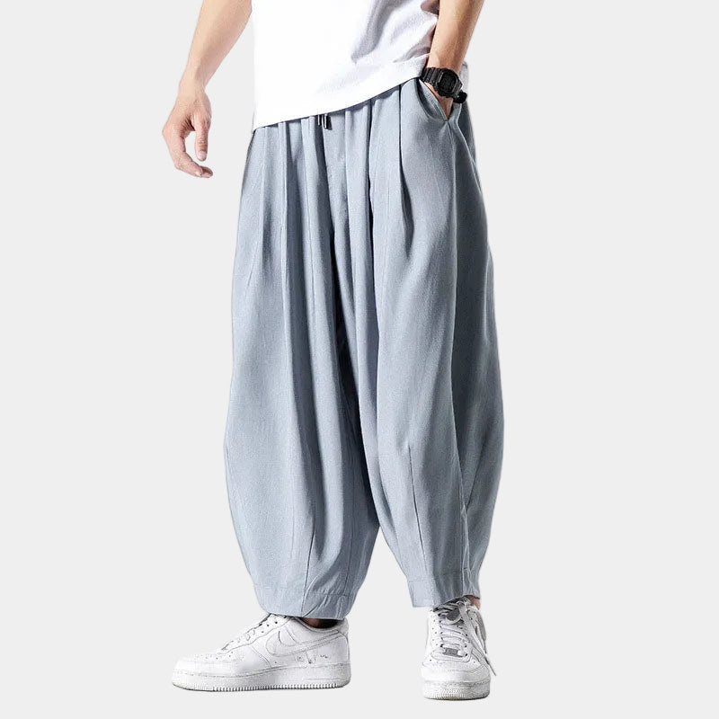 Pantalon homme taille élastique ample