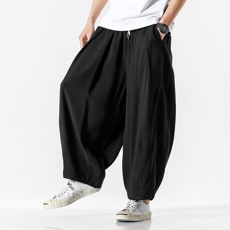 Pantalon homme taille élastique ample