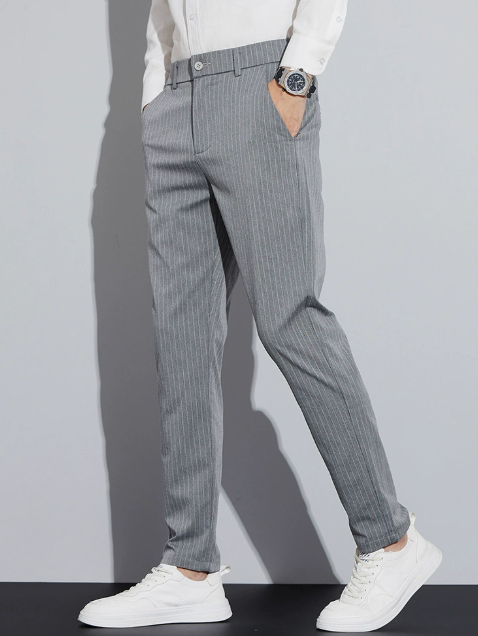 Pantalon homme slim rayé