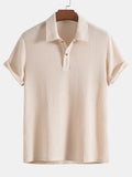 Polo homme maille gaufrée