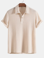 Polo homme maille gaufrée