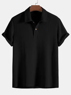 Polo homme maille gaufrée