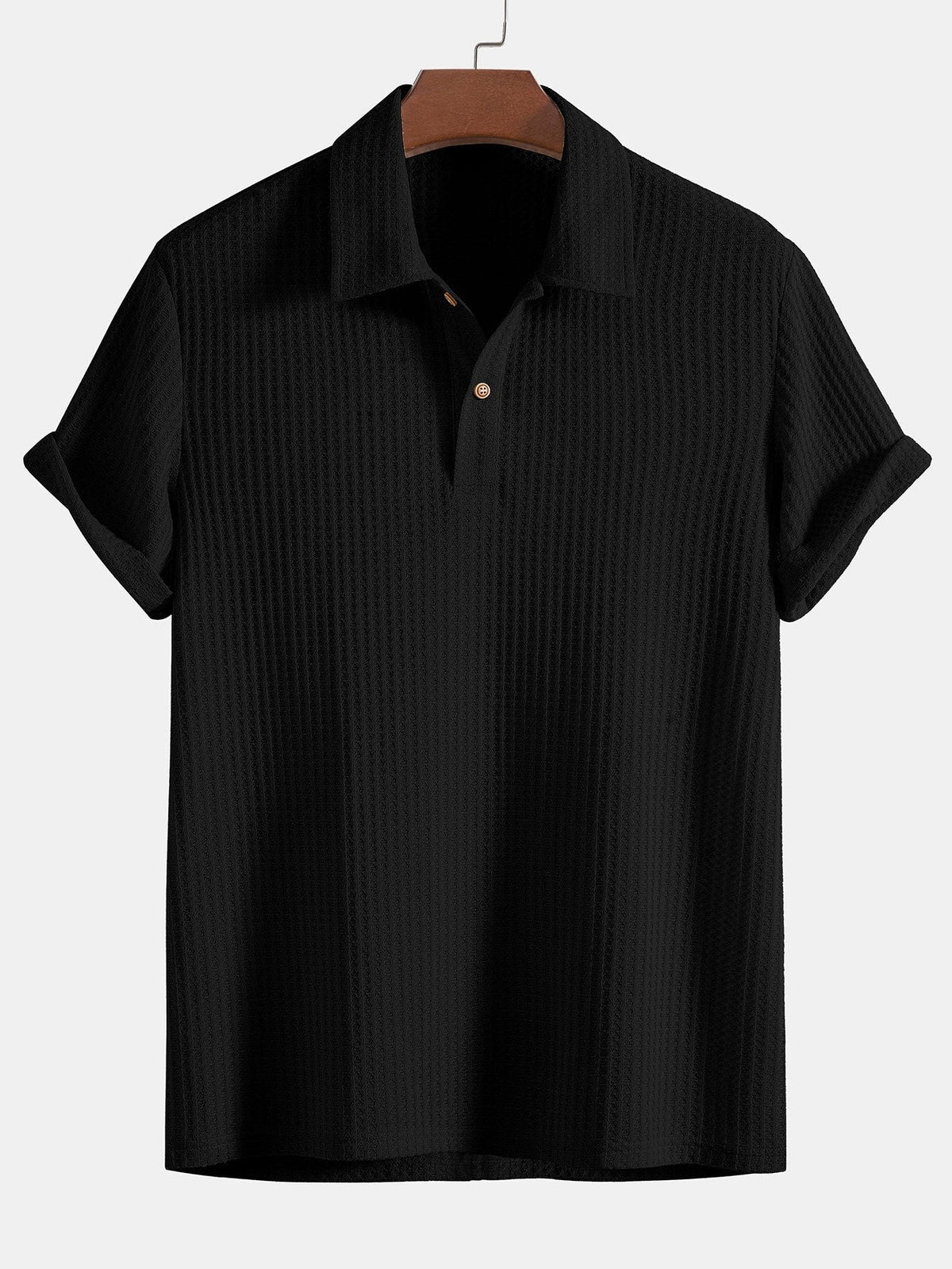Polo homme maille gaufrée