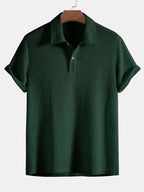 Polo homme maille gaufrée
