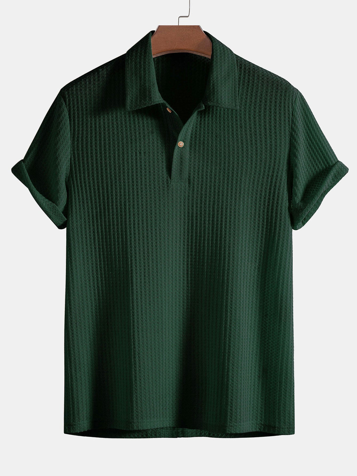 Polo homme maille gaufrée