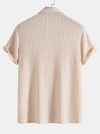 Polo homme maille gaufrée