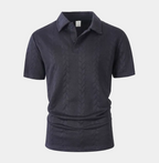 Polo homme texturé manches courtes