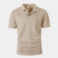 Polo homme texturé manches courtes