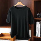 Pull homme col rond manches courtes