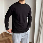 Pull homme col rond texturé