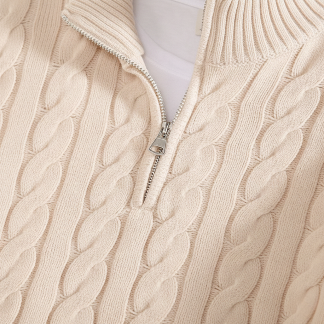 Pull homme demi-zip