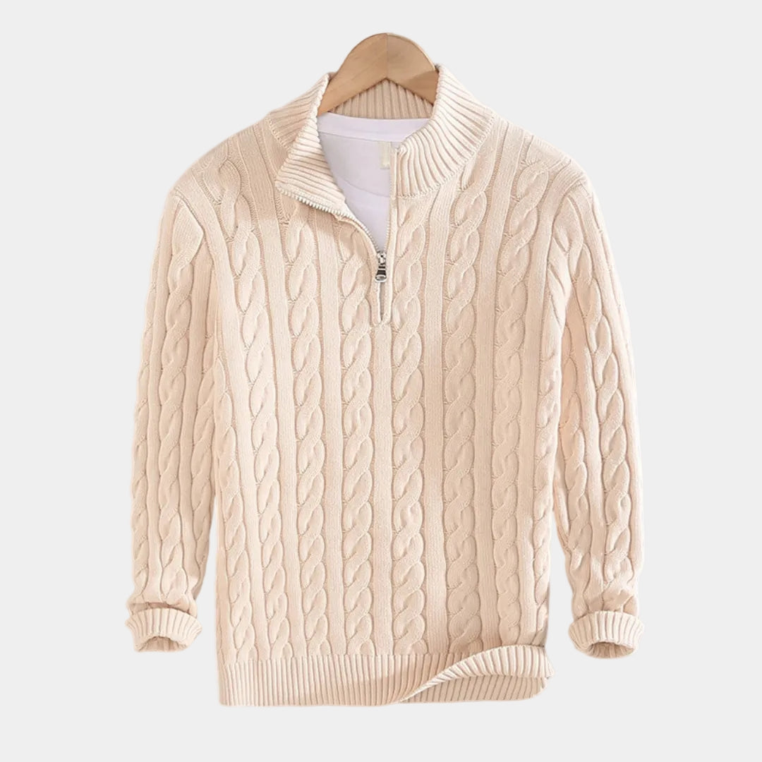 Pull homme demi-zip