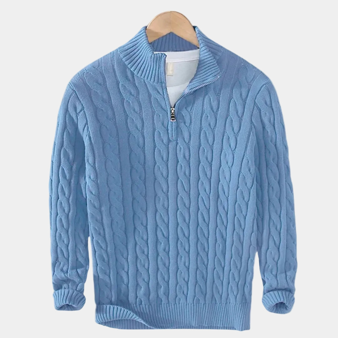 Pull homme demi-zip
