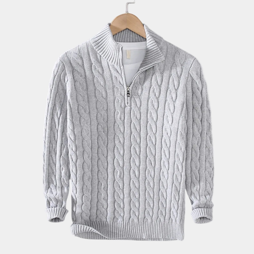 Pull homme demi-zip