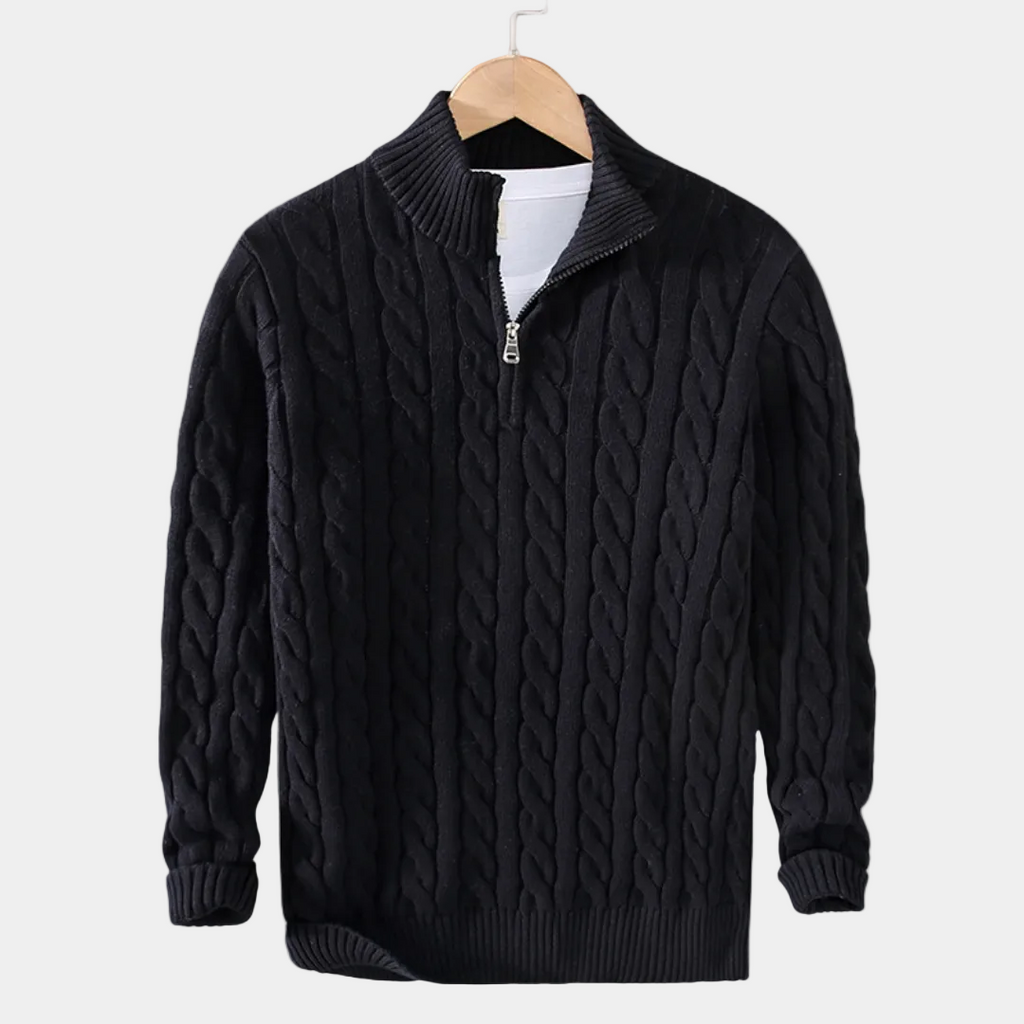 Pull homme demi-zip