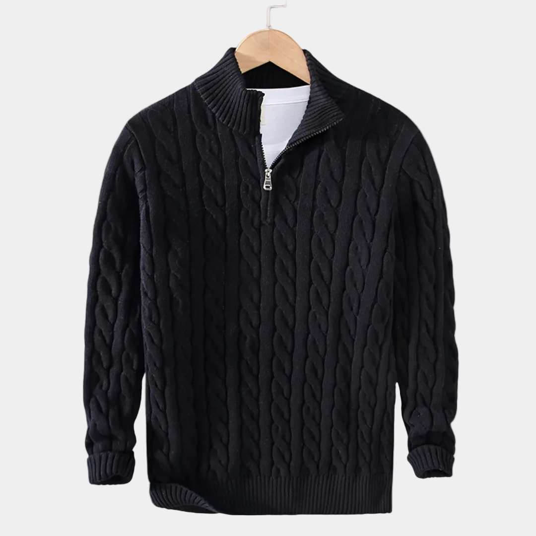 Pull homme demi-zip