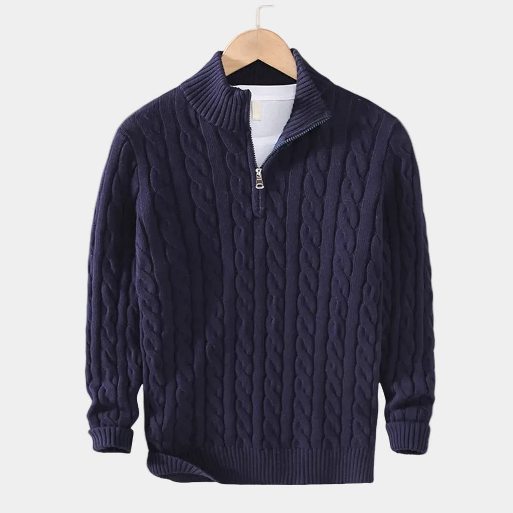Pull homme demi-zip