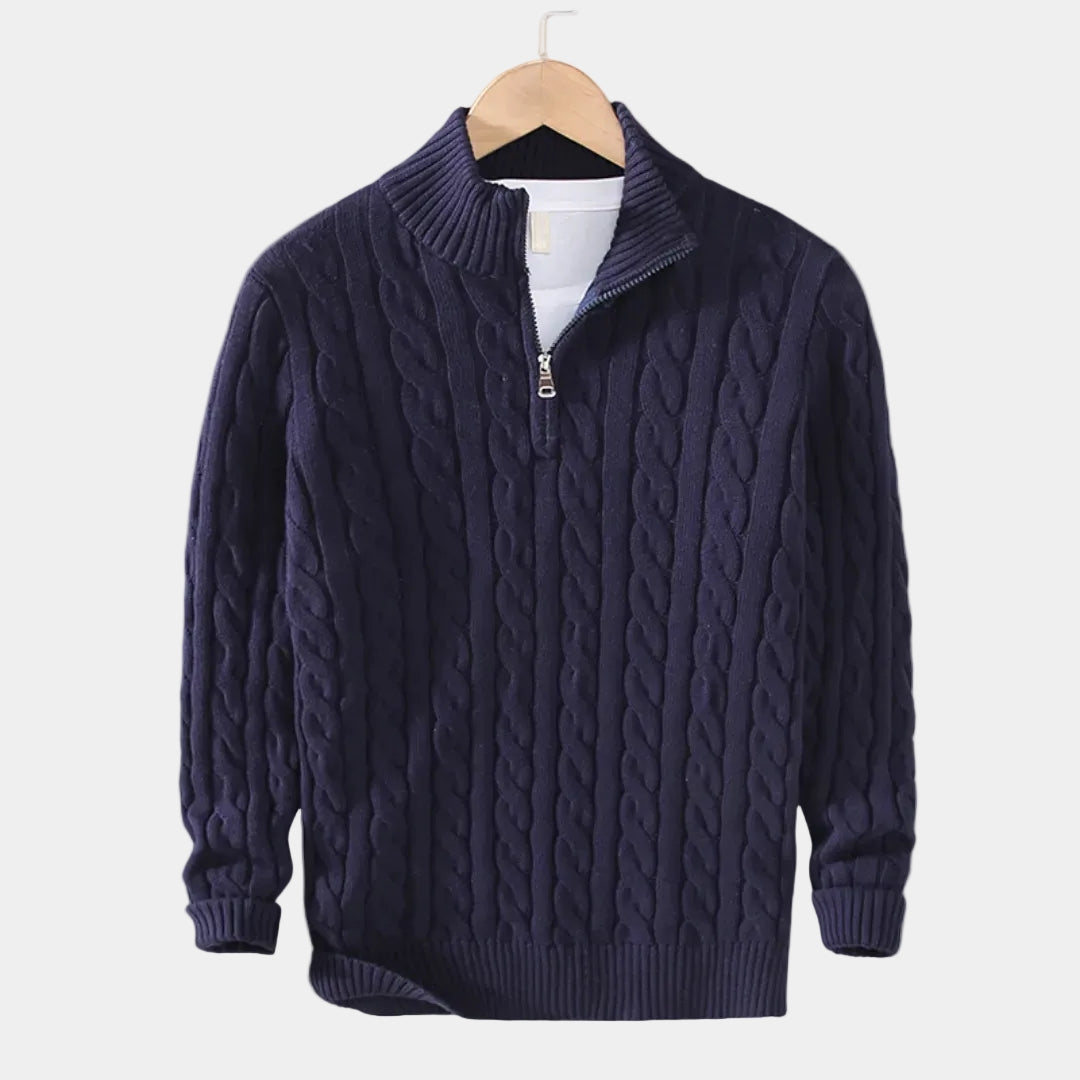 Pull homme demi-zip