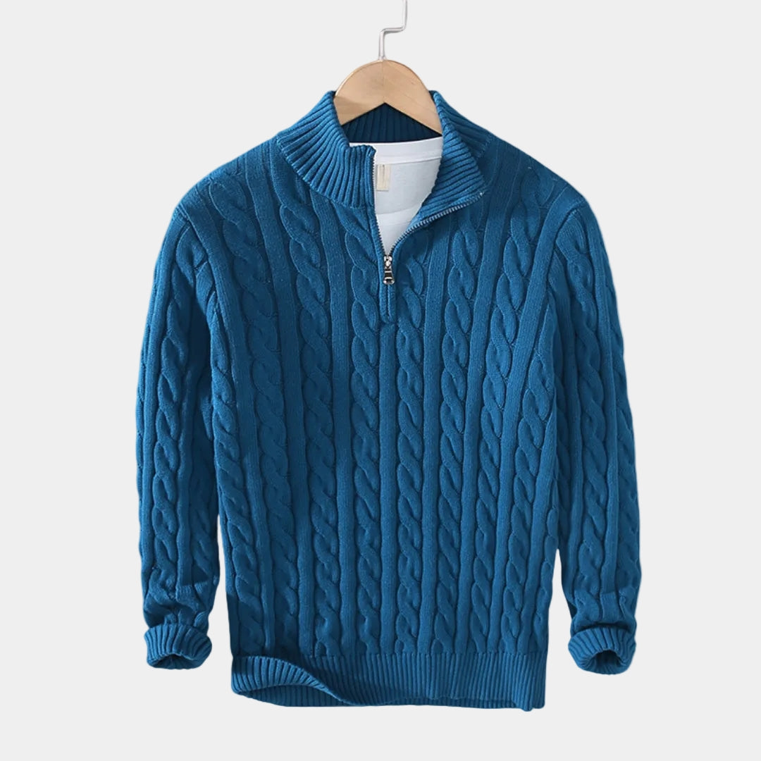 Pull homme demi-zip