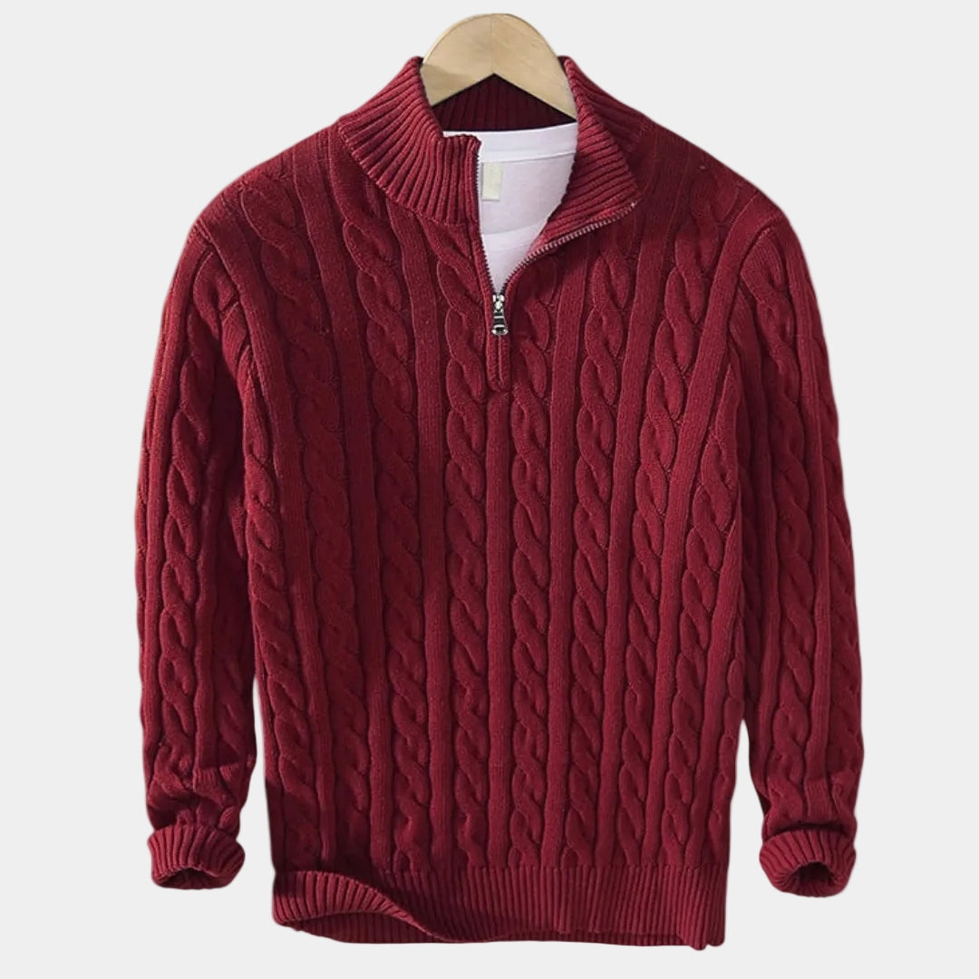 Pull homme demi-zip