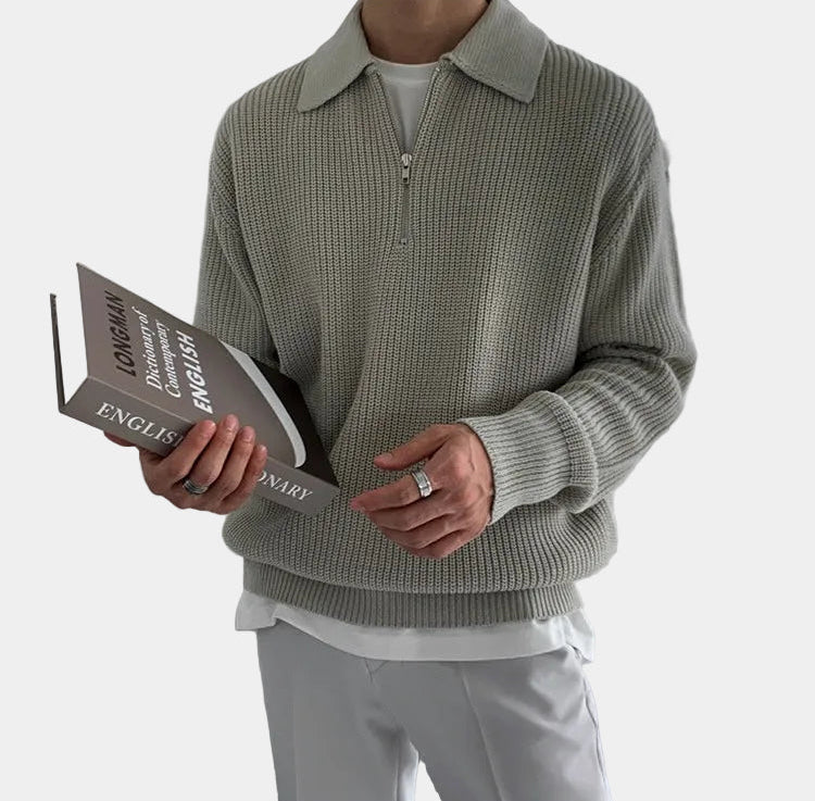 Pull homme demi-zip