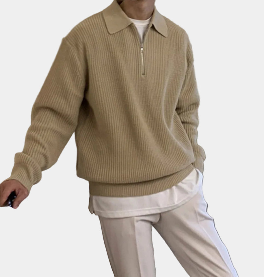 Pull homme demi-zip