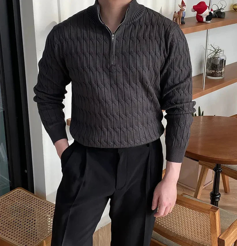 Pull homme demi-zip