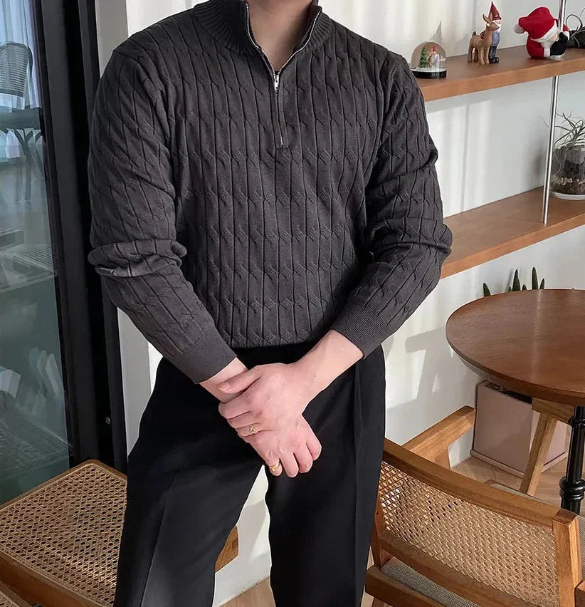 Pull homme demi-zip
